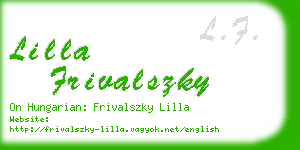 lilla frivalszky business card